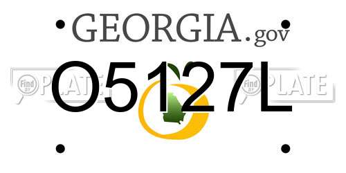 O5127L Georgia License Plate