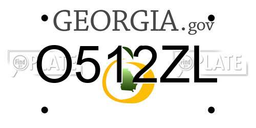 O512ZL Georgia License Plate