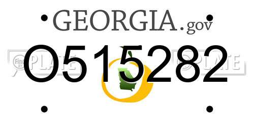 O515282 Georgia License Plate