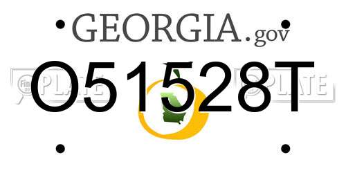 O51528T Georgia License Plate