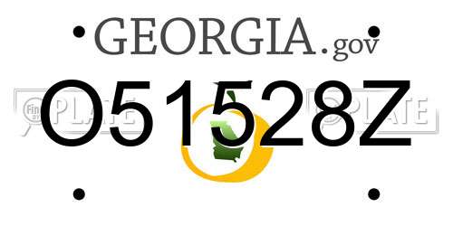 O51528Z Georgia License Plate