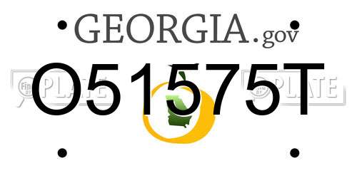 O51575T Georgia License Plate