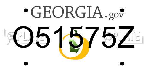 O51575Z Georgia License Plate