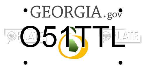 O51TTL Georgia License Plate