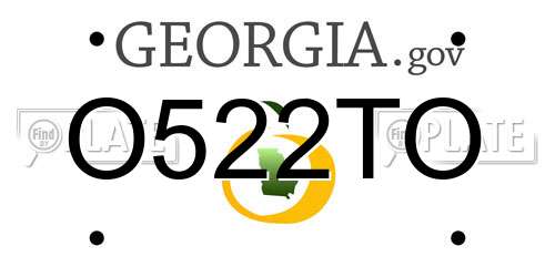 O522TO Georgia License Plate