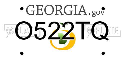O522TQ Georgia License Plate