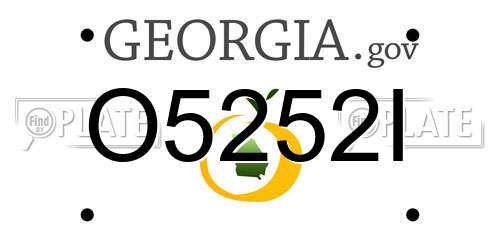 O5252I Georgia License Plate
