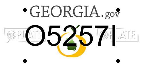 O5257I Georgia License Plate