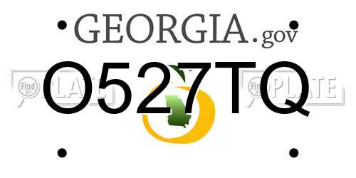 O527TQ Georgia License Plate