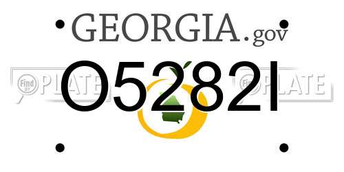 O5282I Georgia License Plate