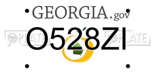 O528ZI Georgia License Plate
