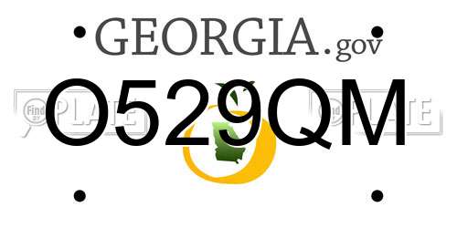 O529QM Georgia License Plate