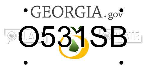 O531SB Georgia License Plate