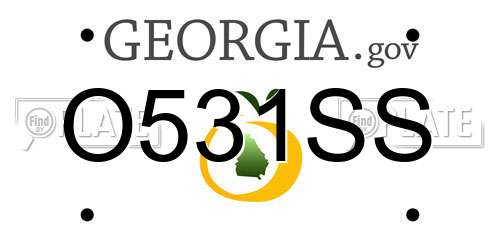 O531SS Georgia License Plate