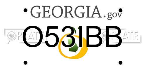 O53IBB Georgia License Plate