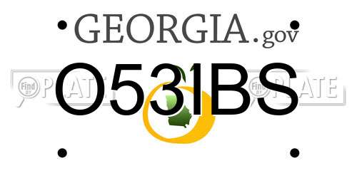 O53IBS Georgia License Plate