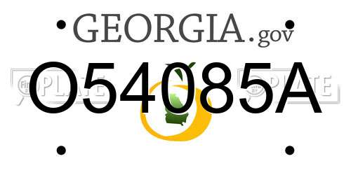O54085A Georgia License Plate