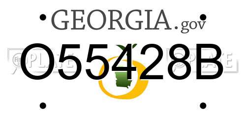 O55428B Georgia License Plate