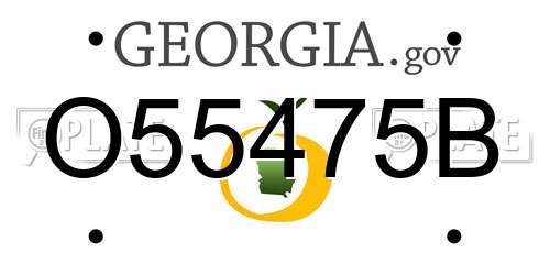 O55475B Georgia License Plate