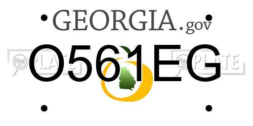 O561EG Georgia License Plate