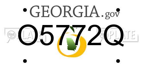 O5772Q Georgia License Plate