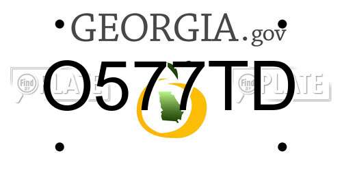 O577TD Georgia License Plate