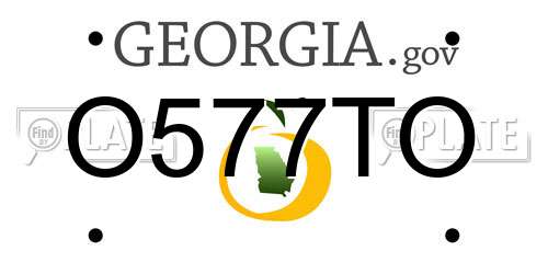 O577TO Georgia License Plate