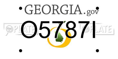 O5787I Georgia License Plate