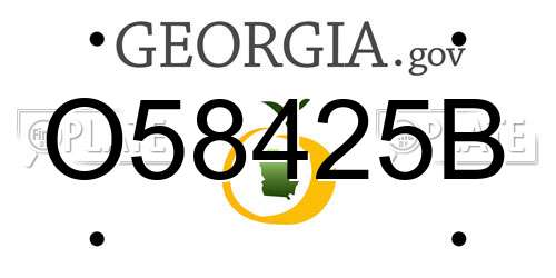 O58425B Georgia License Plate