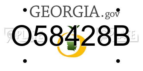 O58428B Georgia License Plate