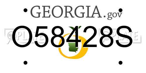 O58428S Georgia License Plate