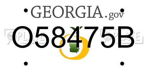 O58475B Georgia License Plate