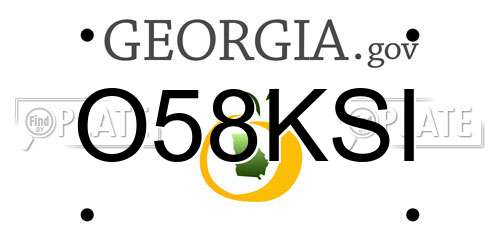 O58KSI Georgia License Plate