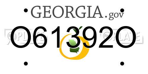 O61392O Georgia License Plate