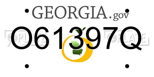 O61397Q Georgia License Plate