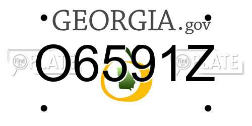 O6591Z Georgia License Plate