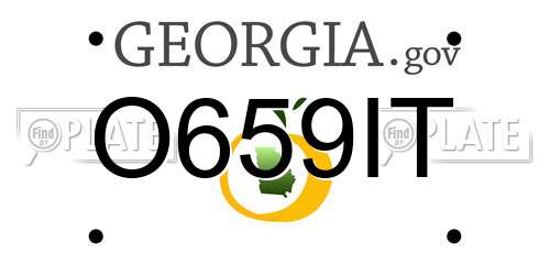 O659IT Georgia License Plate