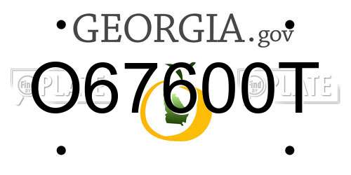 O67600T Georgia License Plate