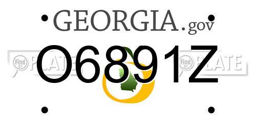 O6891Z Georgia License Plate