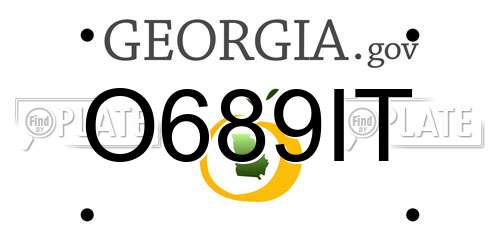 O689IT Georgia License Plate