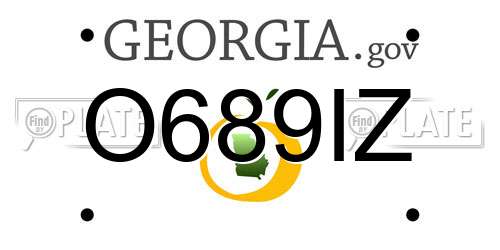 O689IZ Georgia License Plate