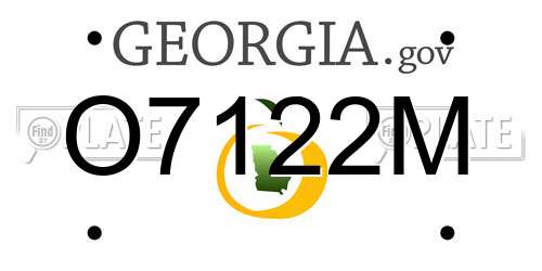 O7122M Georgia License Plate