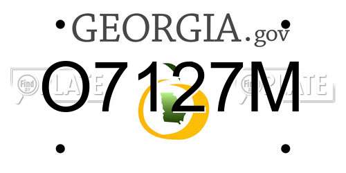 O7127M Georgia License Plate