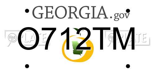 O712TM Georgia License Plate