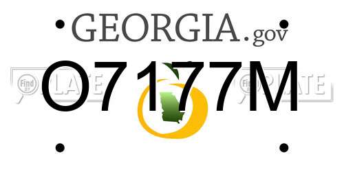 O7177M Georgia License Plate