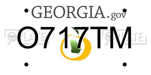 O717TM Georgia License Plate