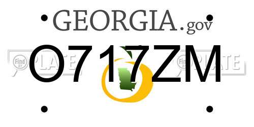 O717ZM Georgia License Plate