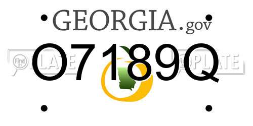 O7189Q Georgia License Plate