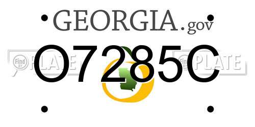 O7285C Georgia License Plate