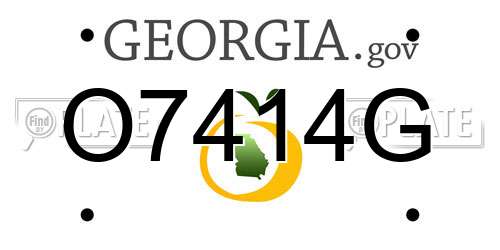 O7414G Georgia License Plate
